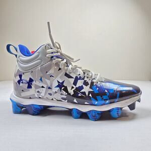 Under Armour Spotlight Franchise 3 RM USA Freedom Youth Size 5 Cleats Red Blue